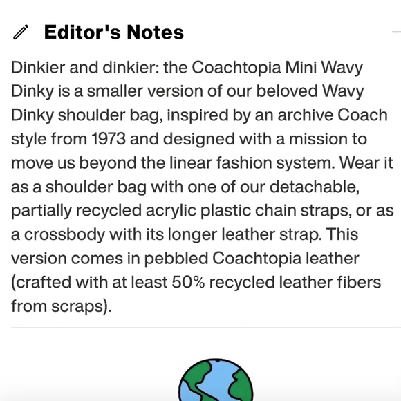 SOLD Coachtopia Cream Leather Mini Wavy Dinky Handbag by Coach - Picture 11 of 16